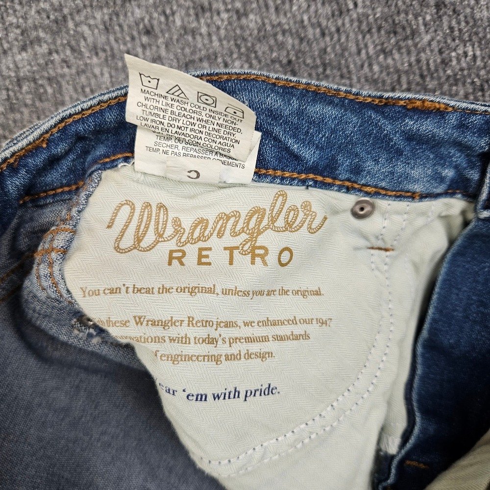 Wrangler Retro Bailey High Rise Trouser Jeans Women's 30x34 Dark Wash Bootcut - Picture 8 of 10